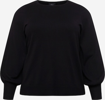 Zizzi Sweater 'ELLA' in Black: front