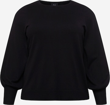 Pull-over 'ELLA' Zizzi en noir : devant