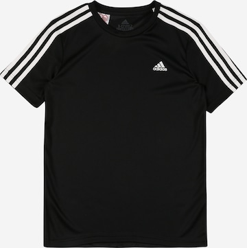 ADIDAS SPORTSWEAR Performance Shirt 'Designed 2 Move 3-Stripes' in Black: front