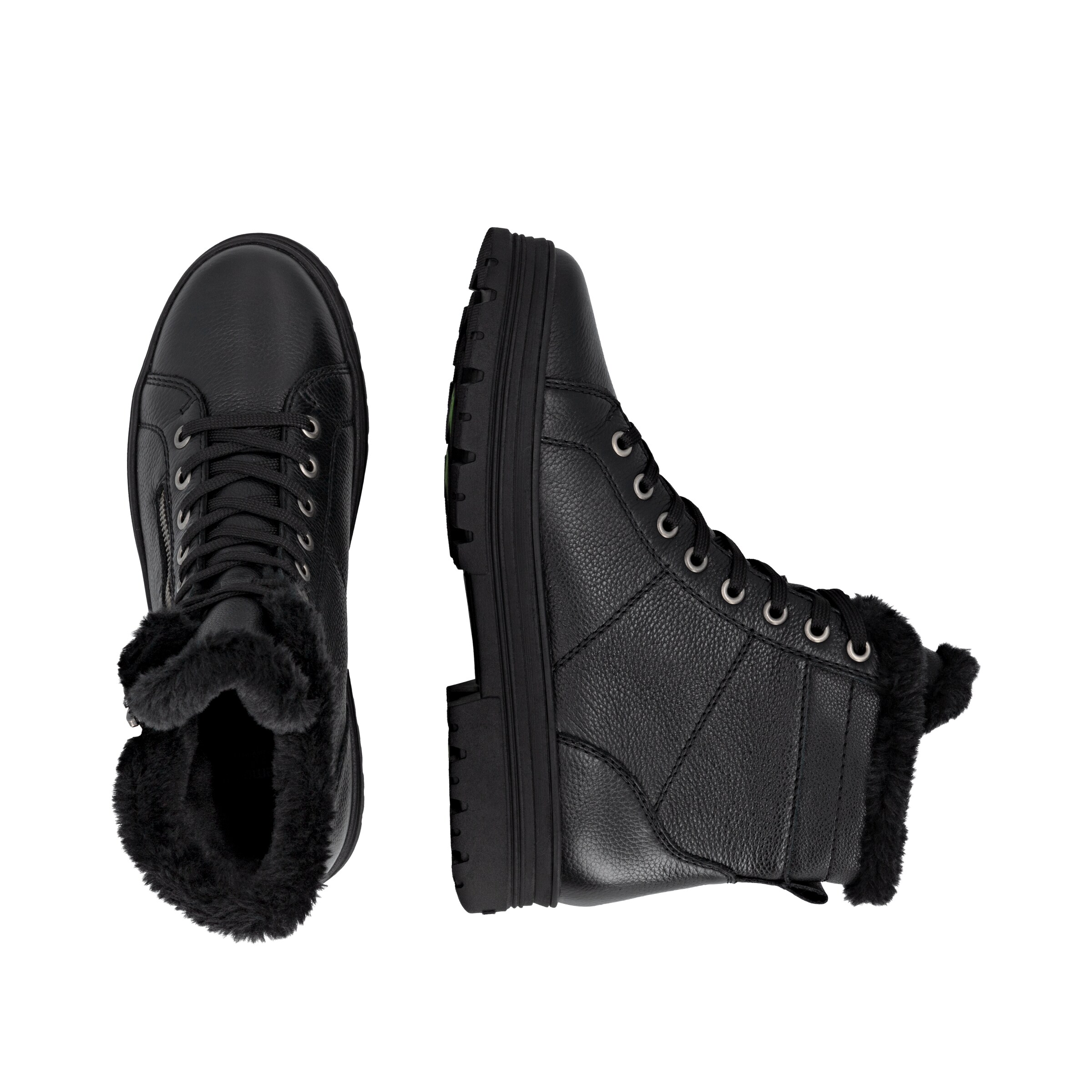 REMONTE Schnürstiefelette in Schwarz