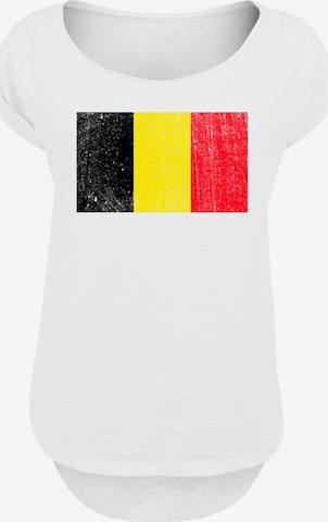 T-shirt 'Belgium Belgien Flagge' F4NT4STIC en blanc : devant