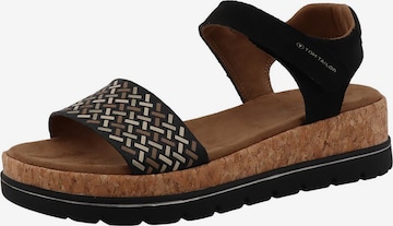 TOM TAILOR Sandal in Black: front