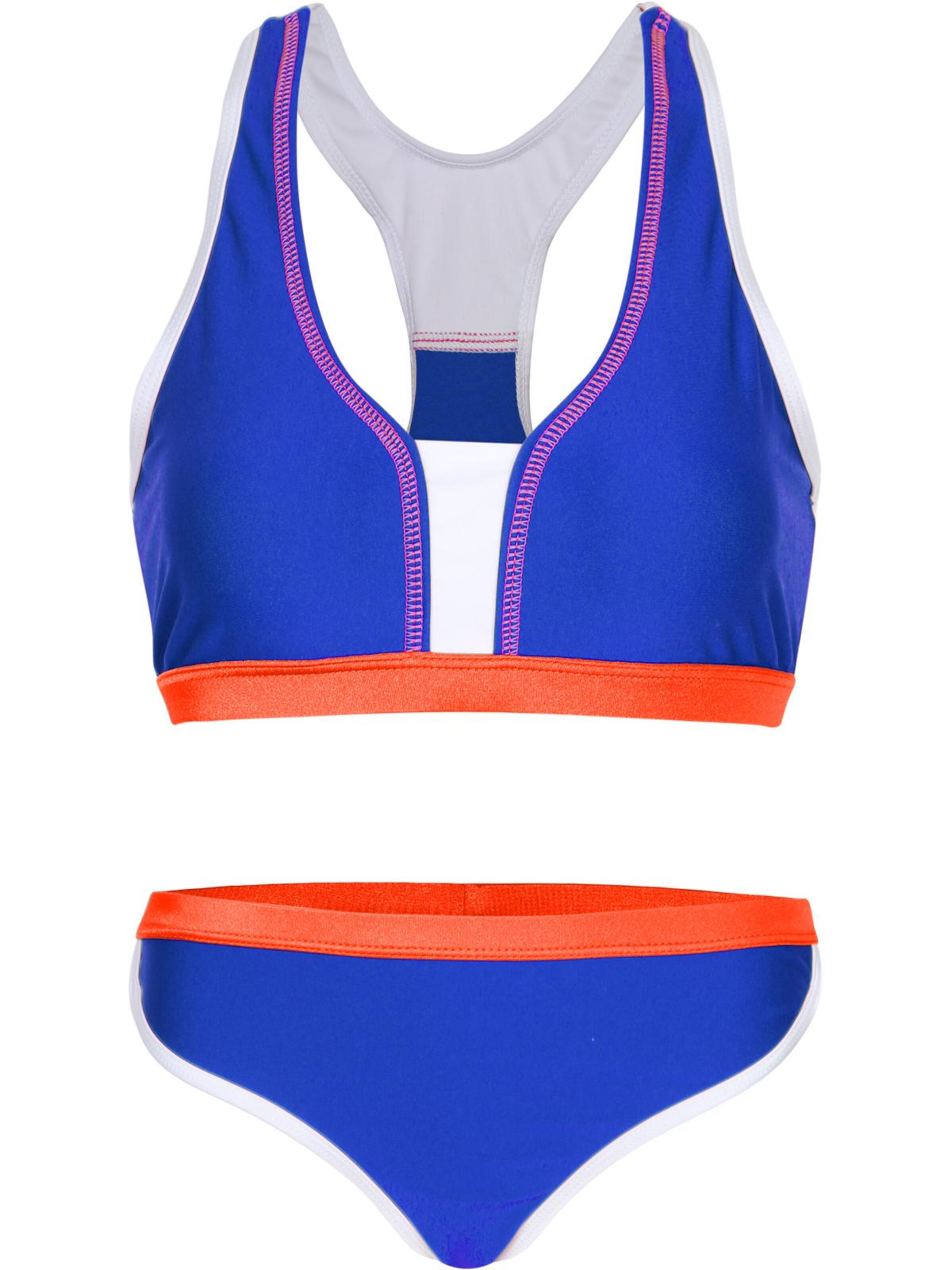 La V Bikini 'Bikini 3 color' in Blauw: voorkant