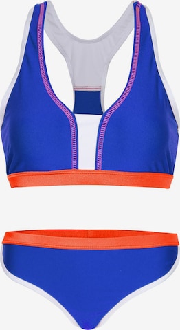 La V Bikini 'Bikini 3 color' in Blauw: voorkant