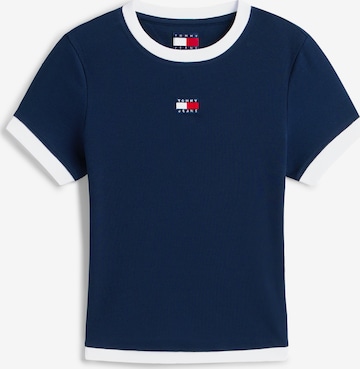 Tommy Jeans Тениска в синьо: отпред