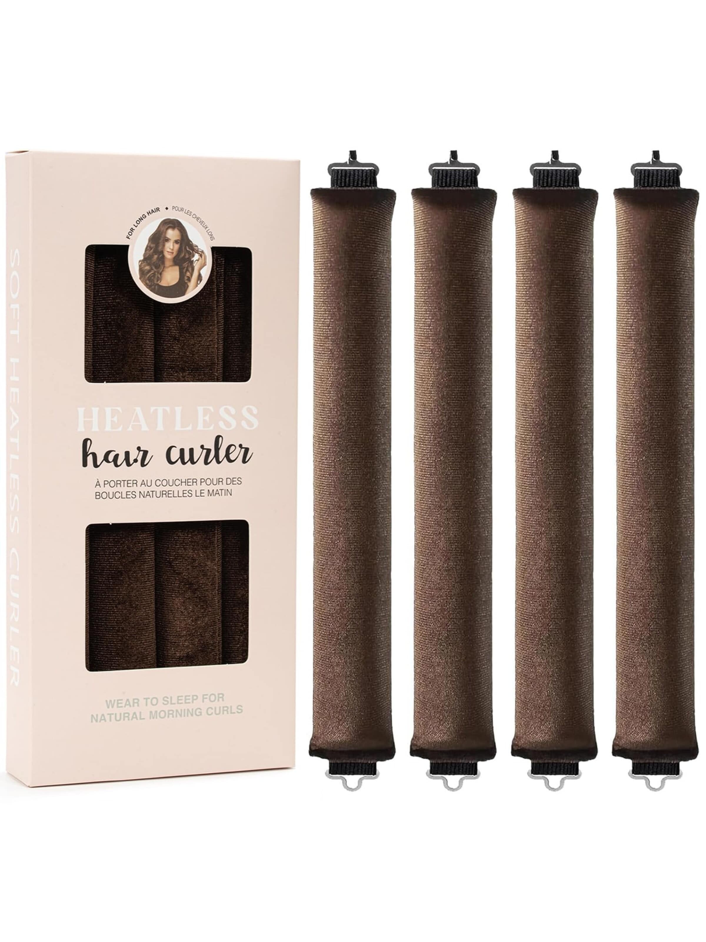 soho Hair accesoires Biżuteria do włosów 'Heatless Hair Curlers Overnight - Brown' w kolorze mieszane kolory: przód