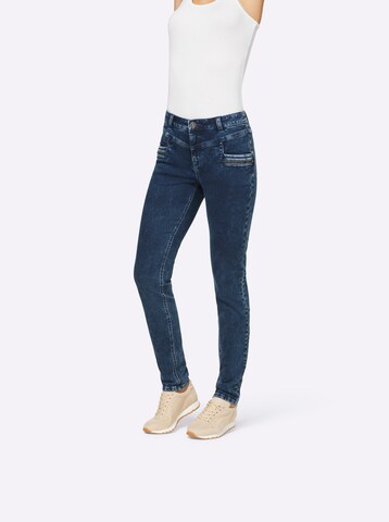 Skinny Jean heine en bleu : devant