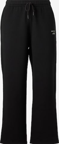 Abercrombie & FitchLoosefit Hlače - crna boja: prednji dio