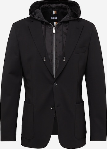 BOSS Black - Ajuste regular Chaqueta saco 'Hanry' en negro: frente