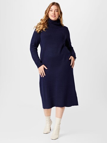 ONLY Curve - Vestido de punto 'BRANDIE' en azul: frente