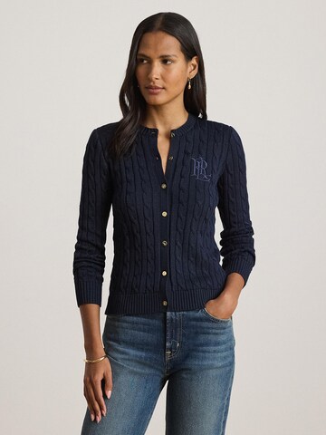 Lauren Ralph Lauren Petite Strickjacke in Blau: Vorderseite