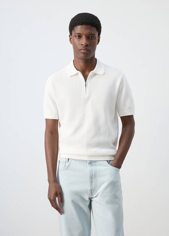 MANGO MAN Sweater 'Canario' in White: front
