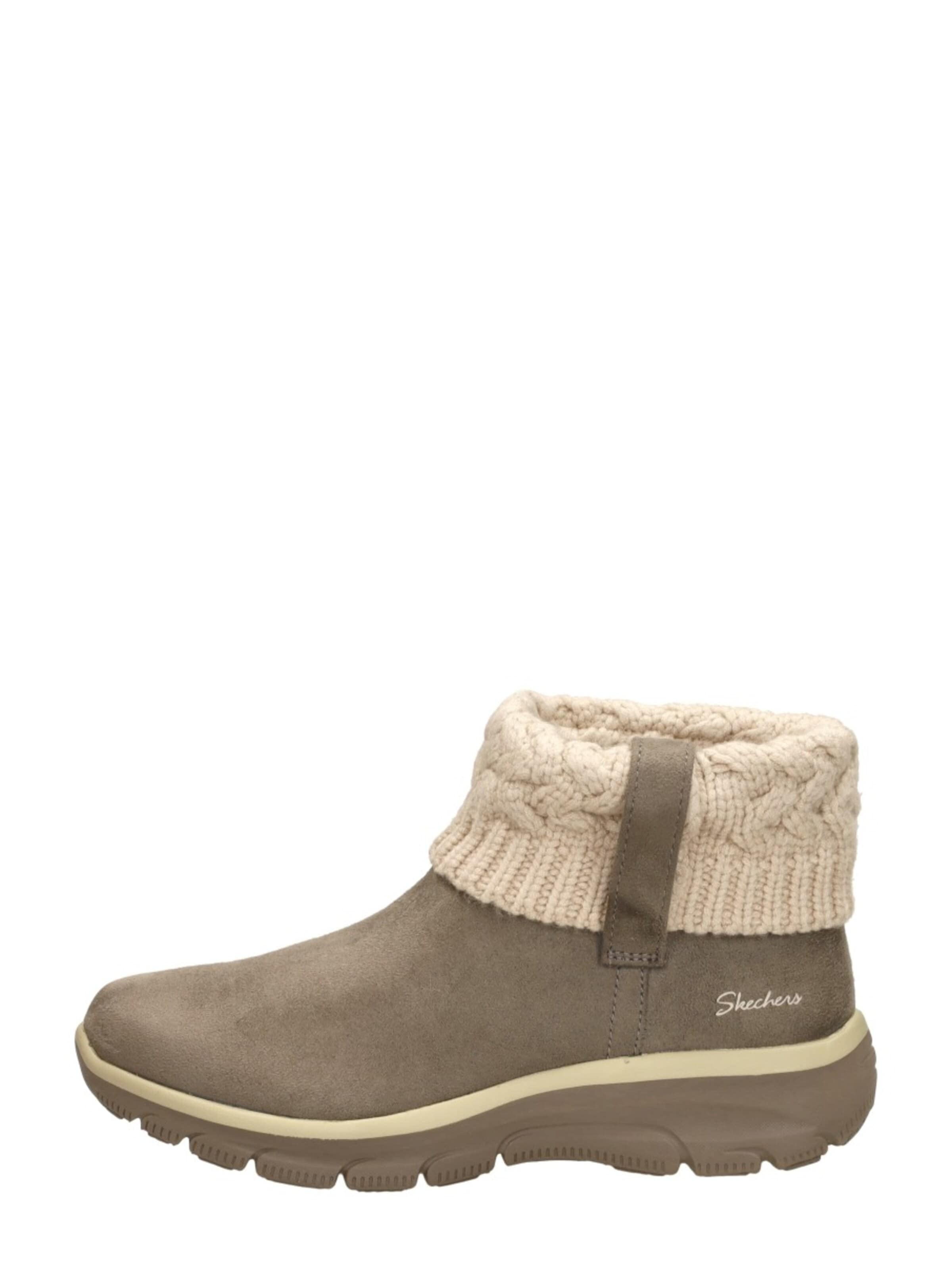 Boots 'Enkellaarsjes Plat' SKECHERS en gris : devant