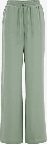 WE Fashion Wide leg Trousers in Green: front