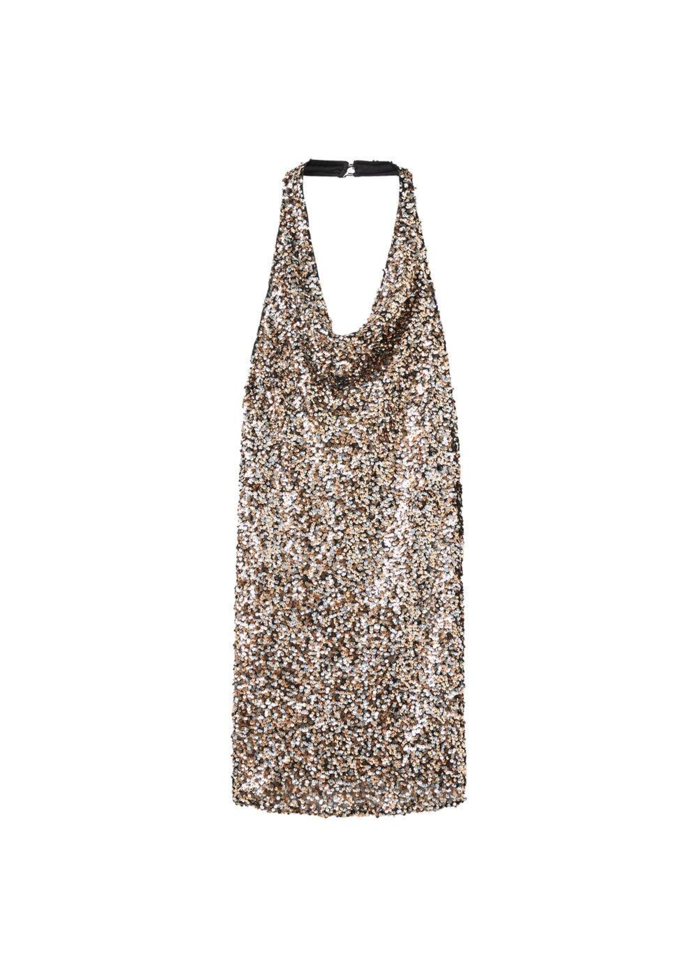 MANGO TEEN Dress 'Sparkle' in Gold: front