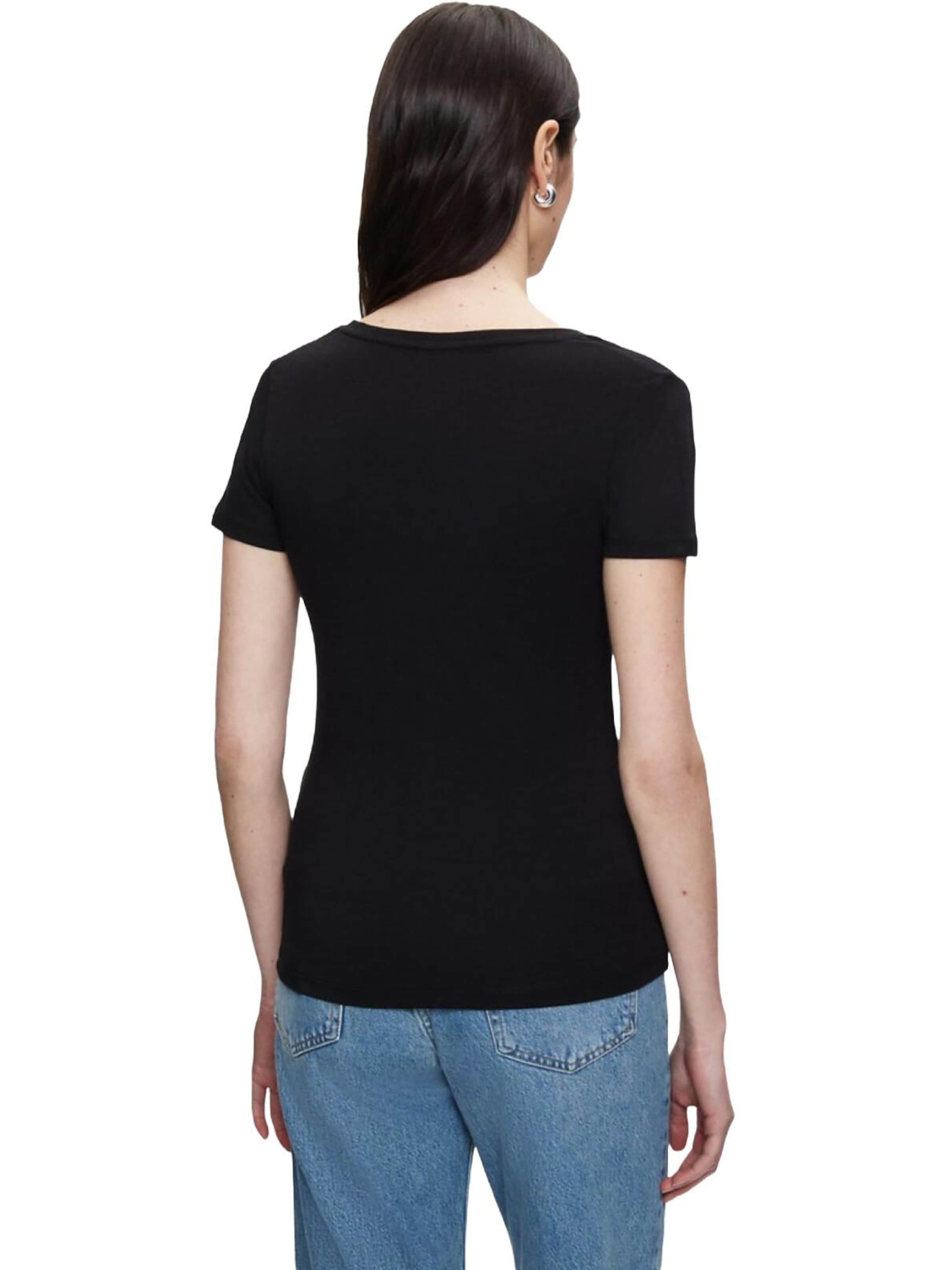 Maglietta 'LTB Jeans Damen-T-Shirt mit V-Ausschnitt' di LTB Jeans in nero
