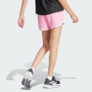 ADIDAS PERFORMANCE Regular Workout Pants 'Marathon 20' in Pink