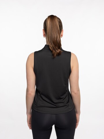 mymotus Sporttop 'mymotus®, performance top with zipper, black YW12' in Zwart