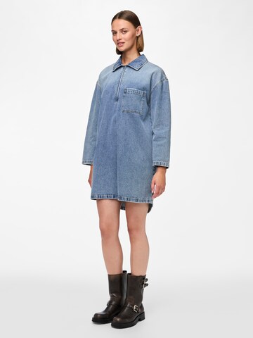 PIECES Shirt dress 'PCRene' in Blue: front