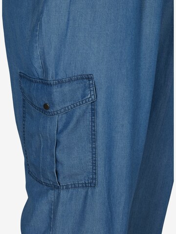 Zizzi Ozke Kargo hlače 'Jadele' | modra barva