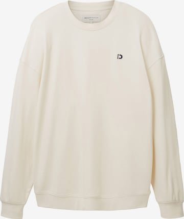 TOM TAILOR Sweatshirt in Wit: voorkant