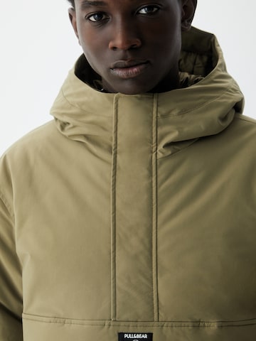 Pull&Bear Zimska jakna | zelena barva