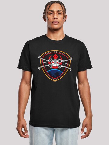F4NT4STIC Shirt 'Star Wars Rebel Elite Badge' in Black: front