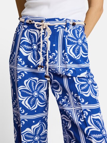 TOM TAILOR Loose fit Pleat-Front Pants in Blue