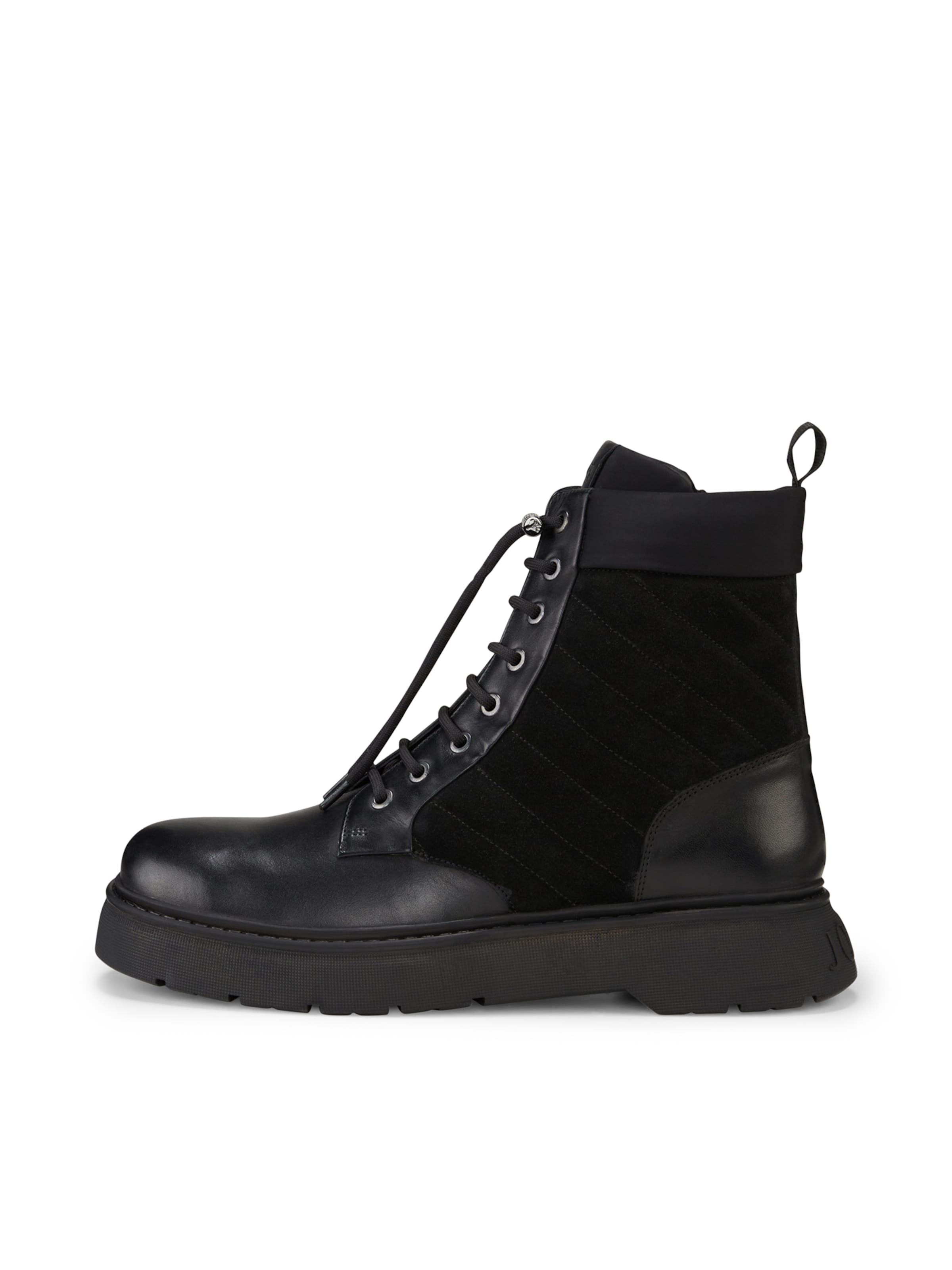 Boots stringati 'Velluto Misto Zinon' di JOOP! in nero: frontale