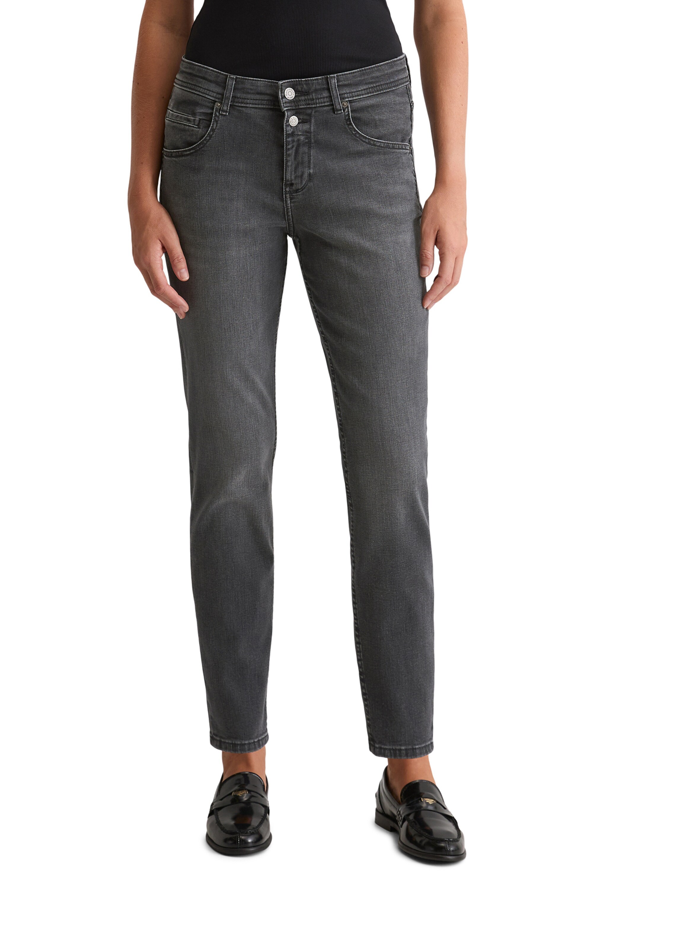 Marc O'Polo Loose fit Jeans 'Theda' in Grey: front
