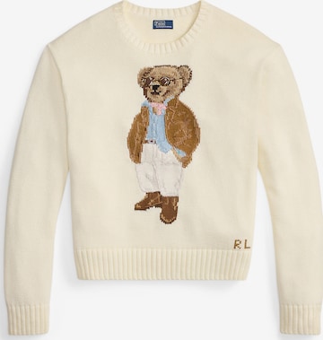 balta Polo Ralph Lauren Megztinis: priekis