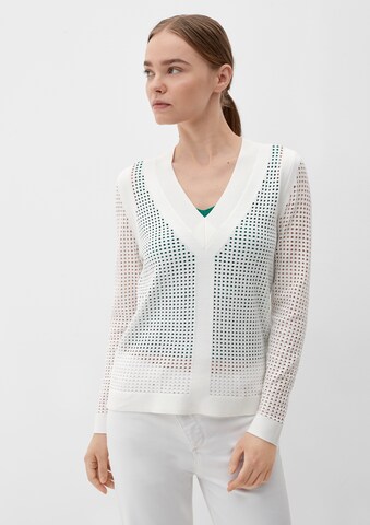 s.Oliver Pullover i hvid: forside