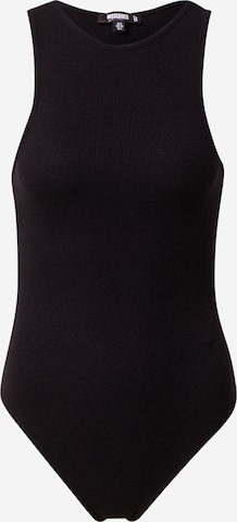 Missguided Shirt body in Zwart: voorkant