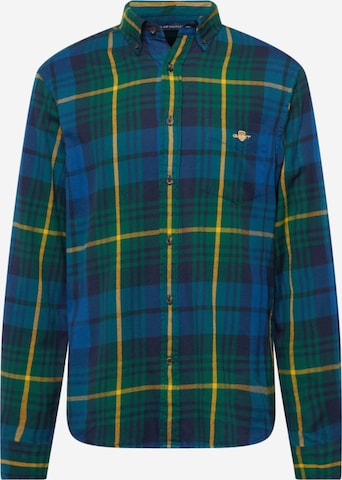 GANT - Ajuste regular Camisa en verde: frente