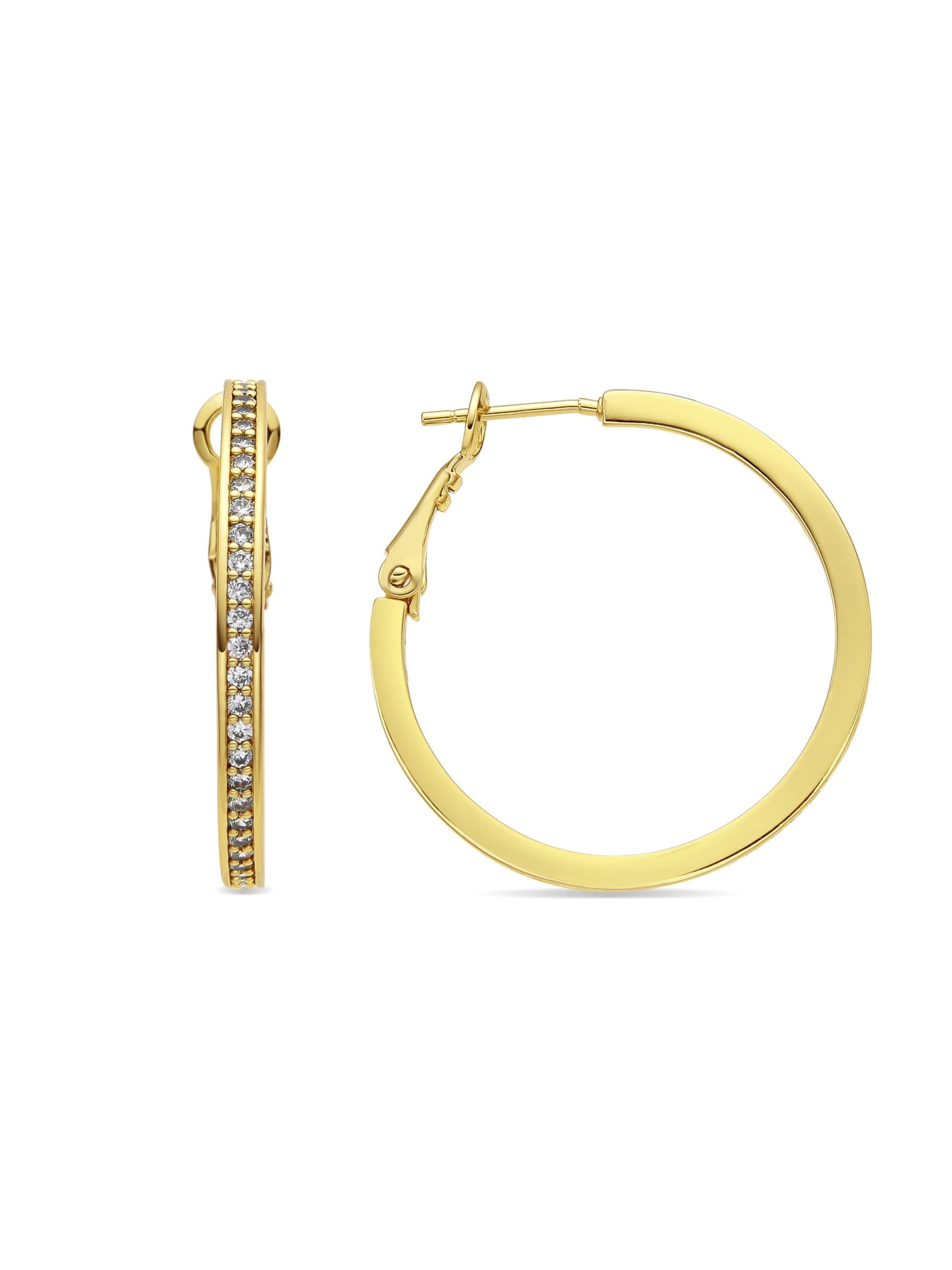 Luxenter Earrings 'Budix' in Gold: front