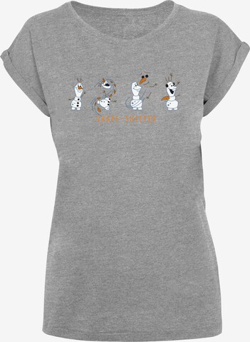 F4NT4STIC Shirt 'Disney Frozen 2 Olaf  Shape-Shifter' in Grey: front