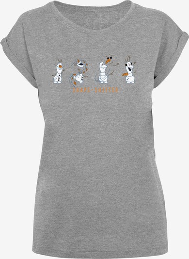 F4NT4STIC T-shirt 'Disney Frozen 2 Olaf  Shape-Shifter' en gris chiné / orange / noir / blanc, Vue avec produit