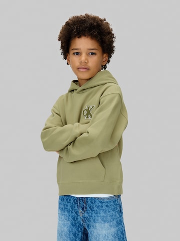 Calvin Klein Jeans - Sudadera en verde: frente