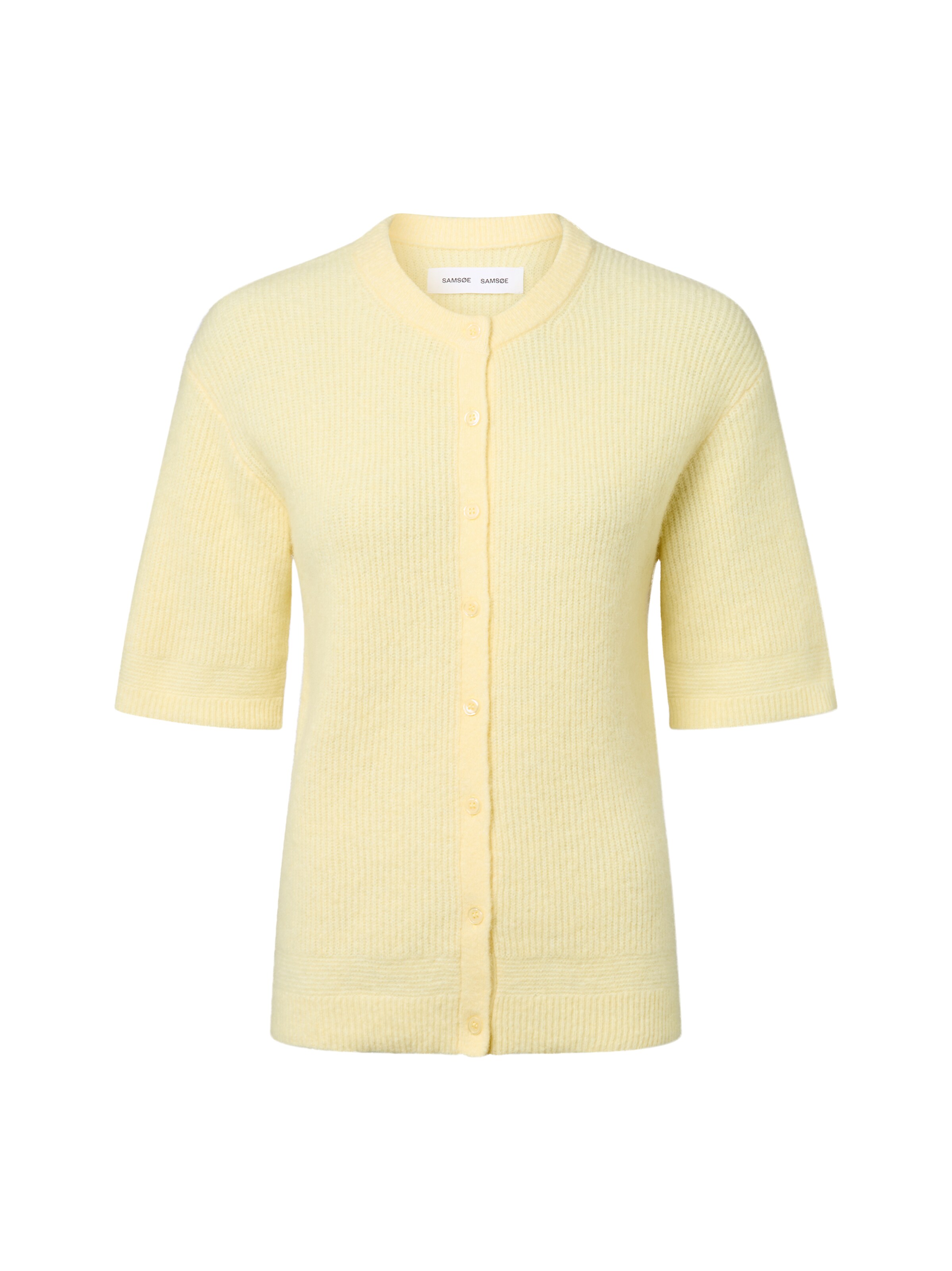 Samsøe Samsøe Strickjacke 'Saanoura' in Gelb: Vorderseite