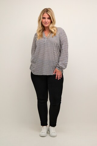 KAFFE CURVE Bluse i blandingsfarvet