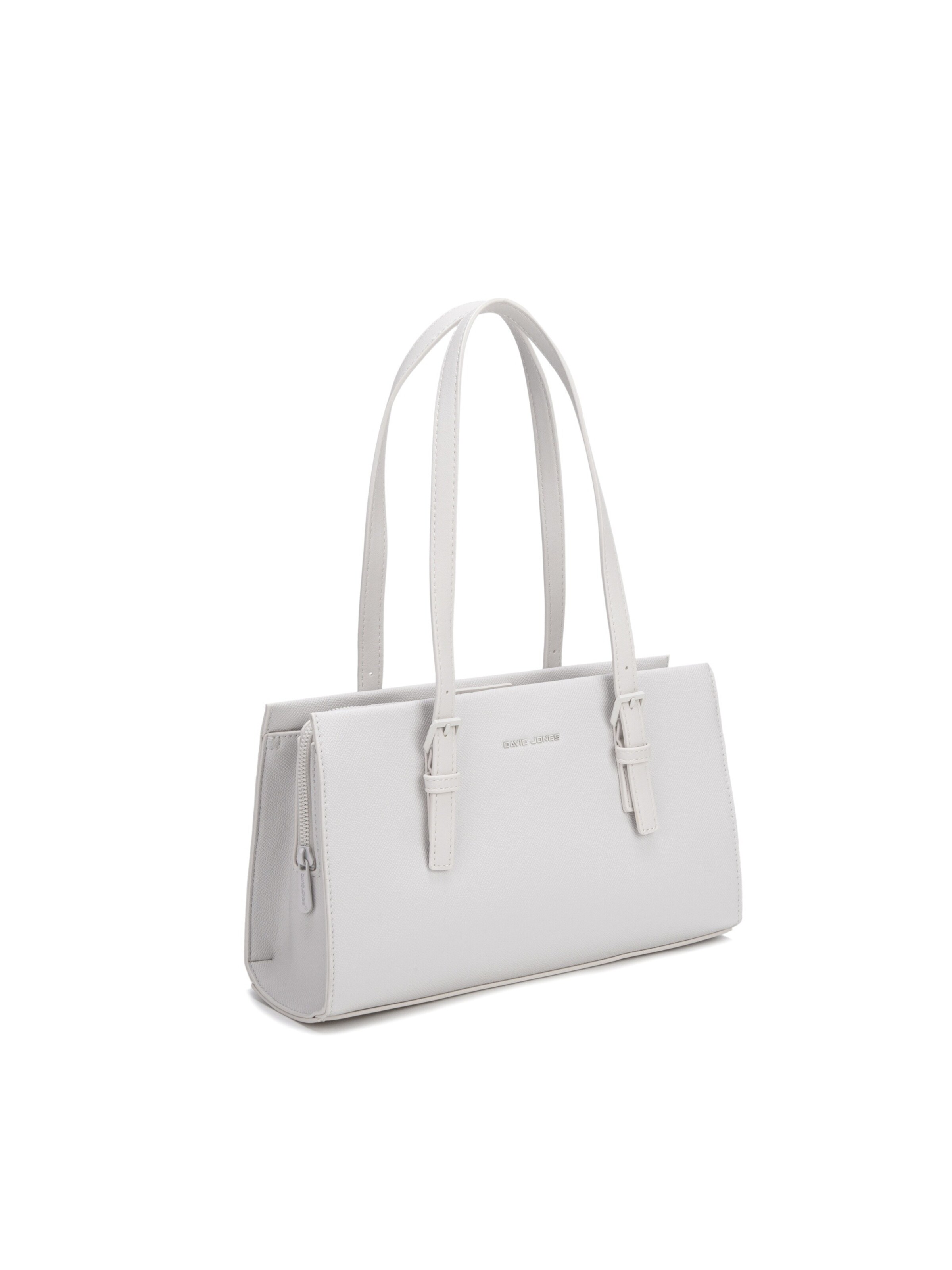 Borsa a spalla 'Borsa a spalla David Jones ecopelle Saffiano manici piatti regolabili' di David Jones in beige