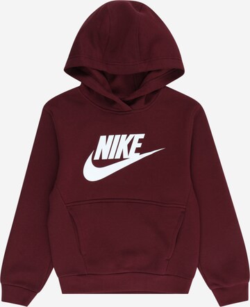 Nike Sportswear Sweatshirt 'Club FLC' in Brown: front