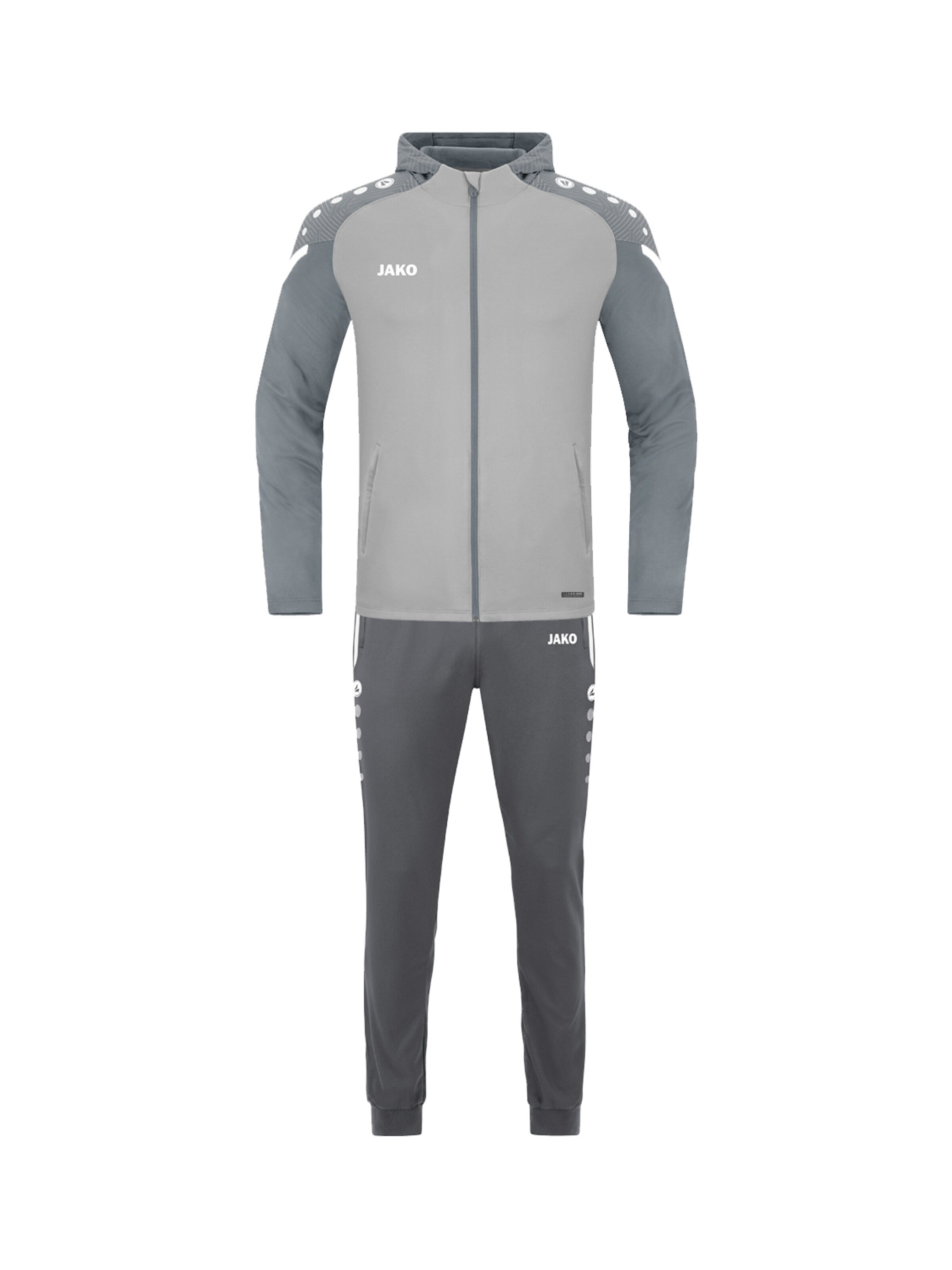 JAKO Trainingsanzug in Grau: Vorderseite