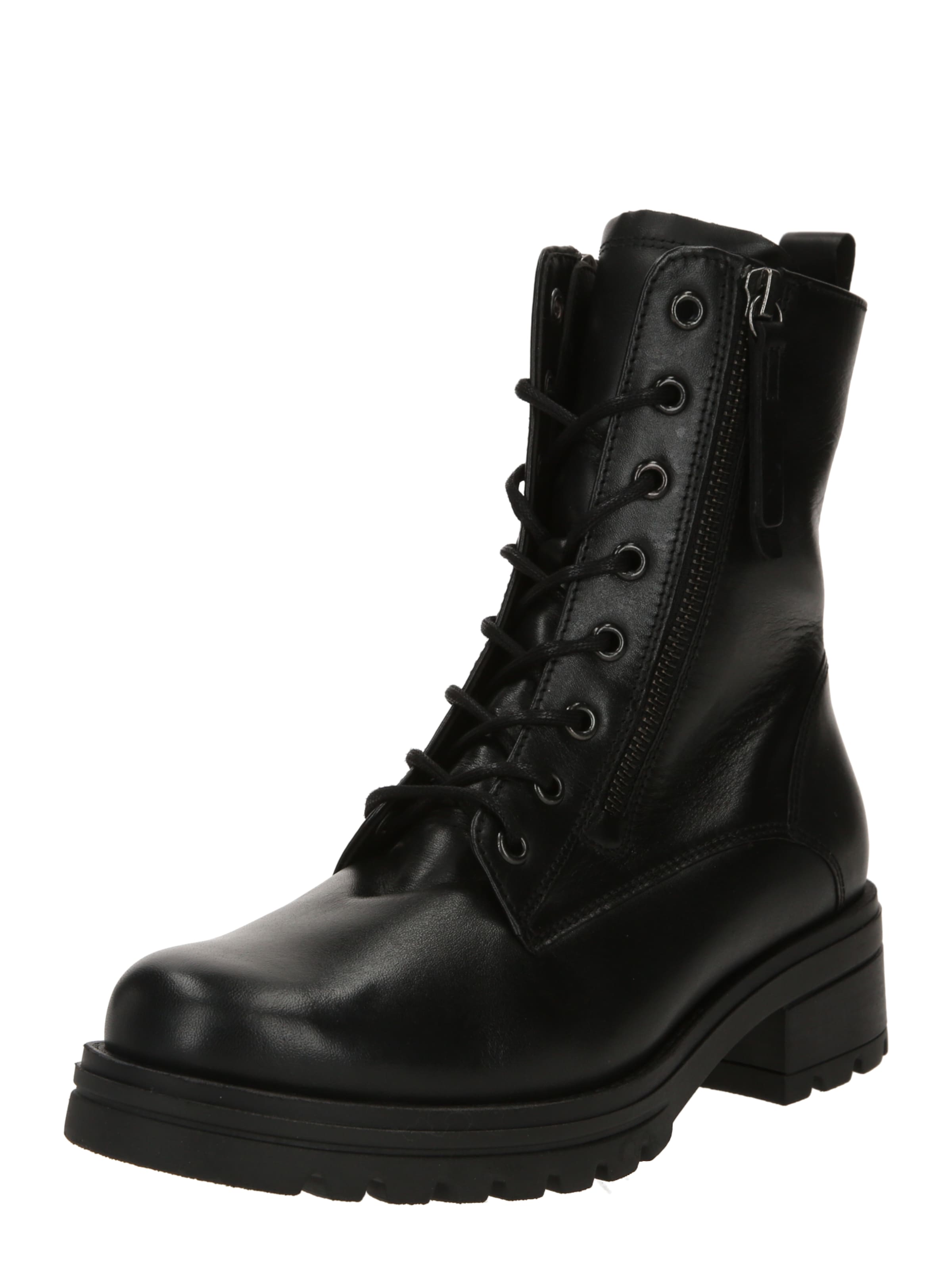 GABOR Lace-up bootie in Black: front