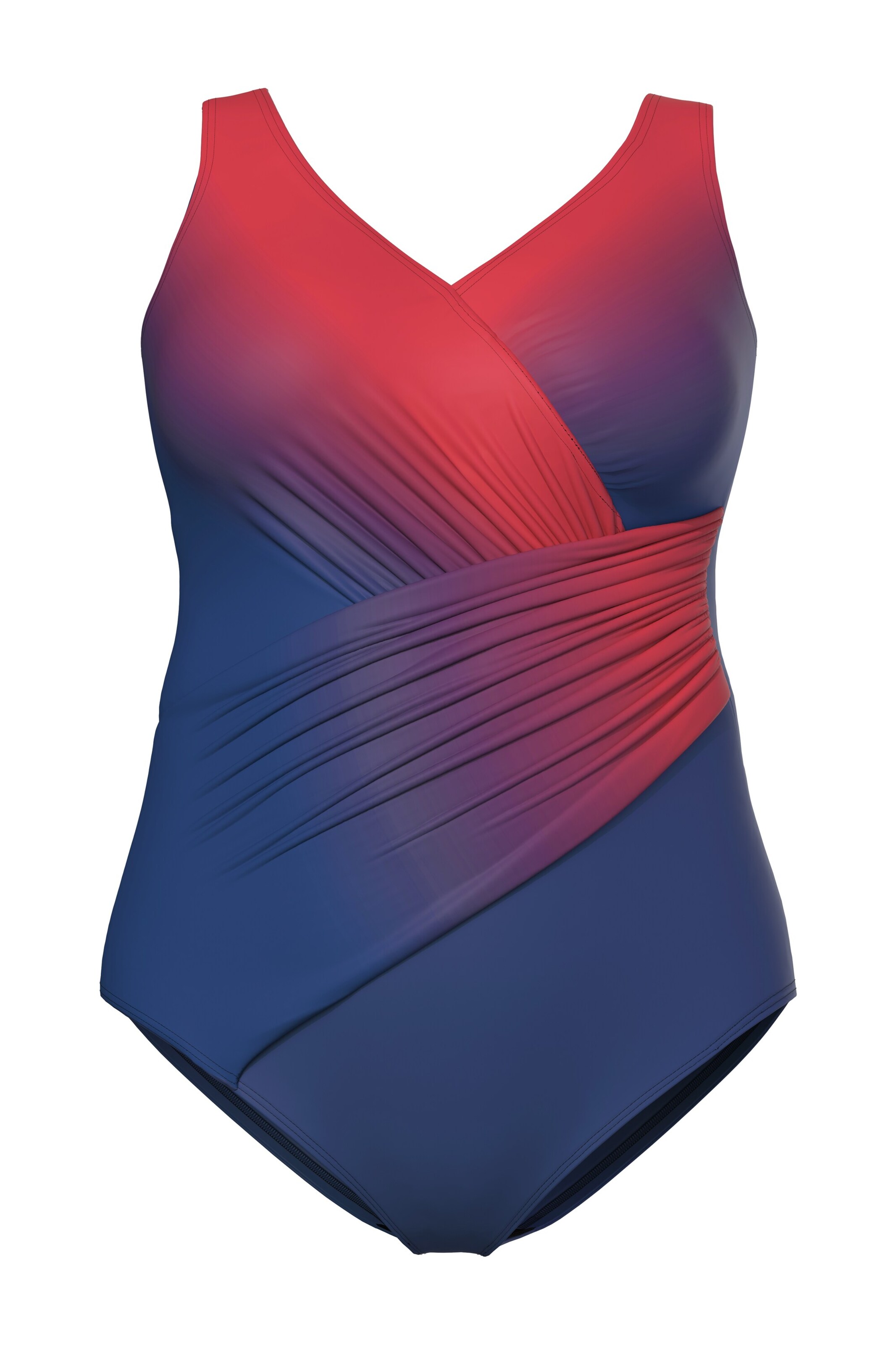 Ulla Popken Badpak in Blauw: voorkant