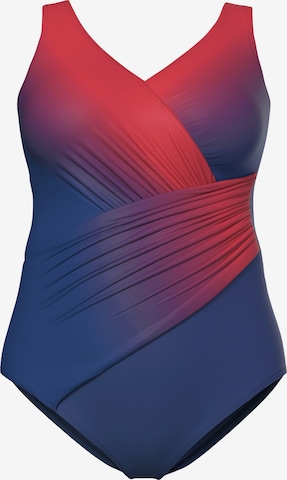 Bustier Maillot de bain Ulla Popken en bleu : devant