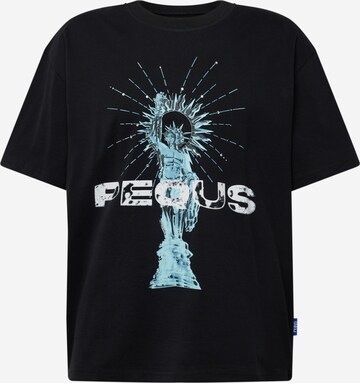 Tricou 'Helios' de la Pequs pe negru: față