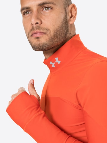 UNDER ARMOUR Regular fit Functioneel shirt 'Qualifier' in Oranje