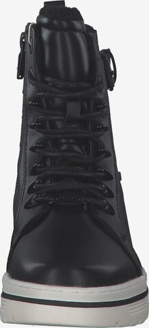 TOM TAILOR Lace-Up Ankle Boots in Black