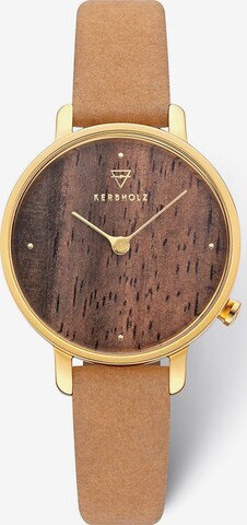 Kerbholz Analog Watch in Brown: front